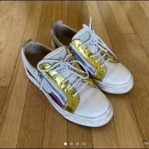 Giuseppe Zanotti White Leather Sneakers